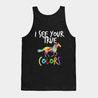Autism Awareness Horse T-shirt - I See Your True Colors Tank Top